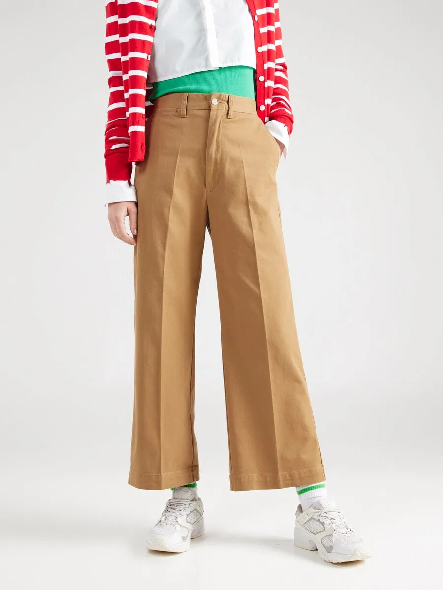 Брюки-чиносы Polo Ralph Lauren с широкими штанинами, цвет хаки — фото 3