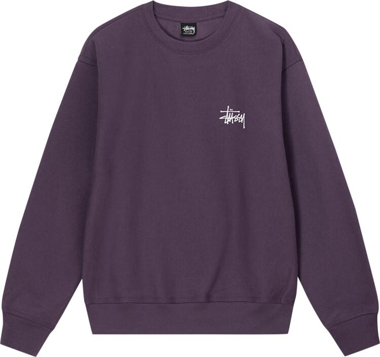 

Толстовка Stussy Basic Crew 'Grape', фиолетовый