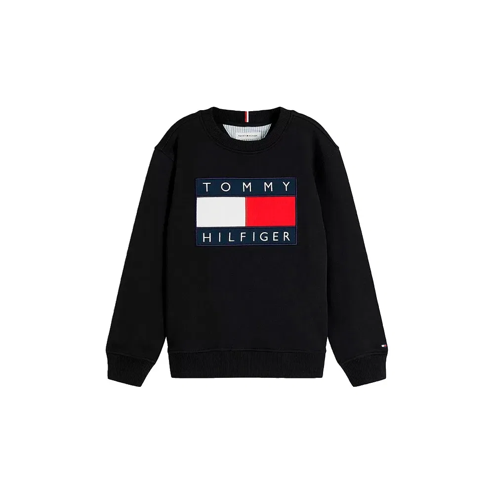 Детский свитшот для девочек из хлопка KS0KS00709 Tommy hilfiger, Black — фото 3