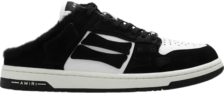 Кроссовки Amiri Wmns Skel Top Mule Shearling Black White, черный