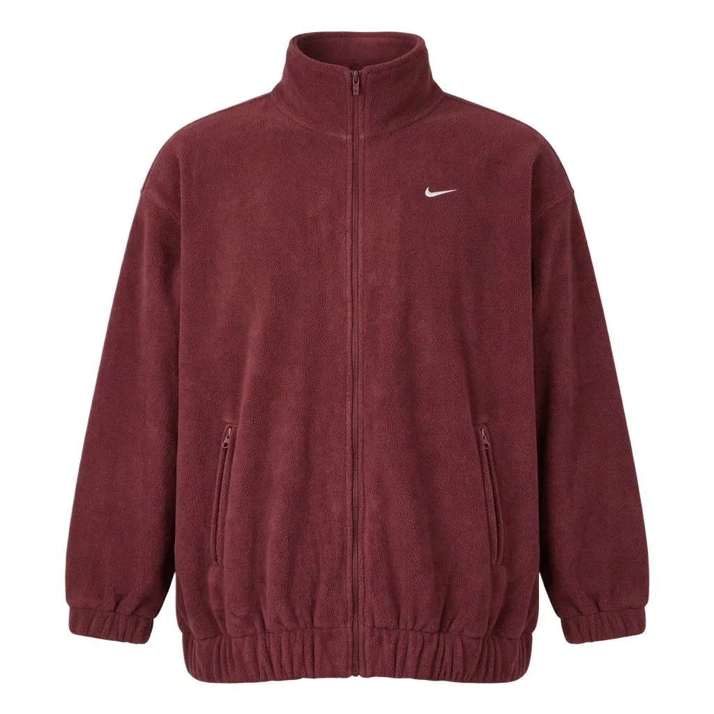 Женский бархатный пуховик на молнии с воротником-стойкой POLAR Nike, Red Brown