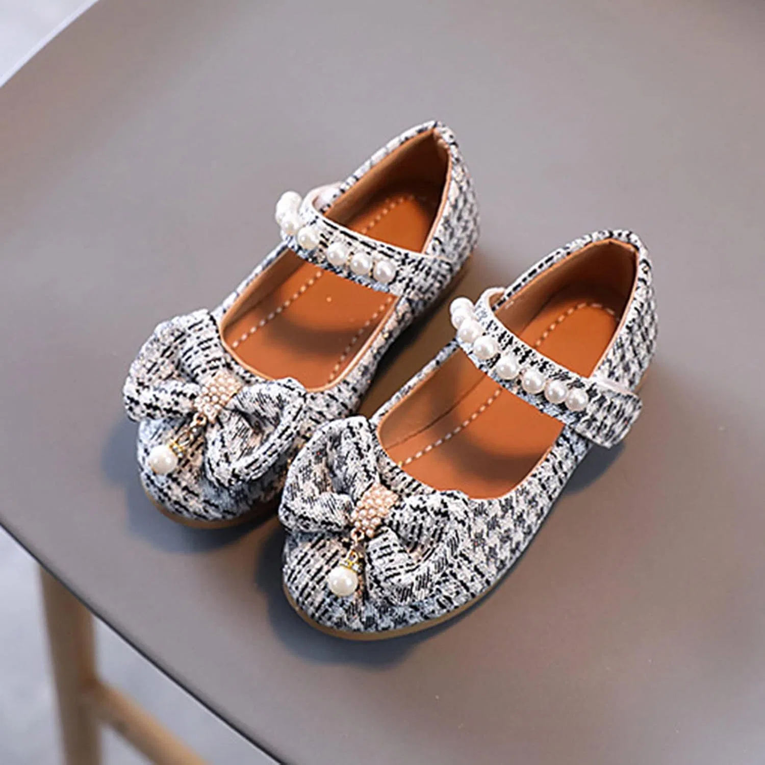 Детские кроссовки для девочек с принтом Princess Sandal Flower Bow Tie Shoes, White — фото 3