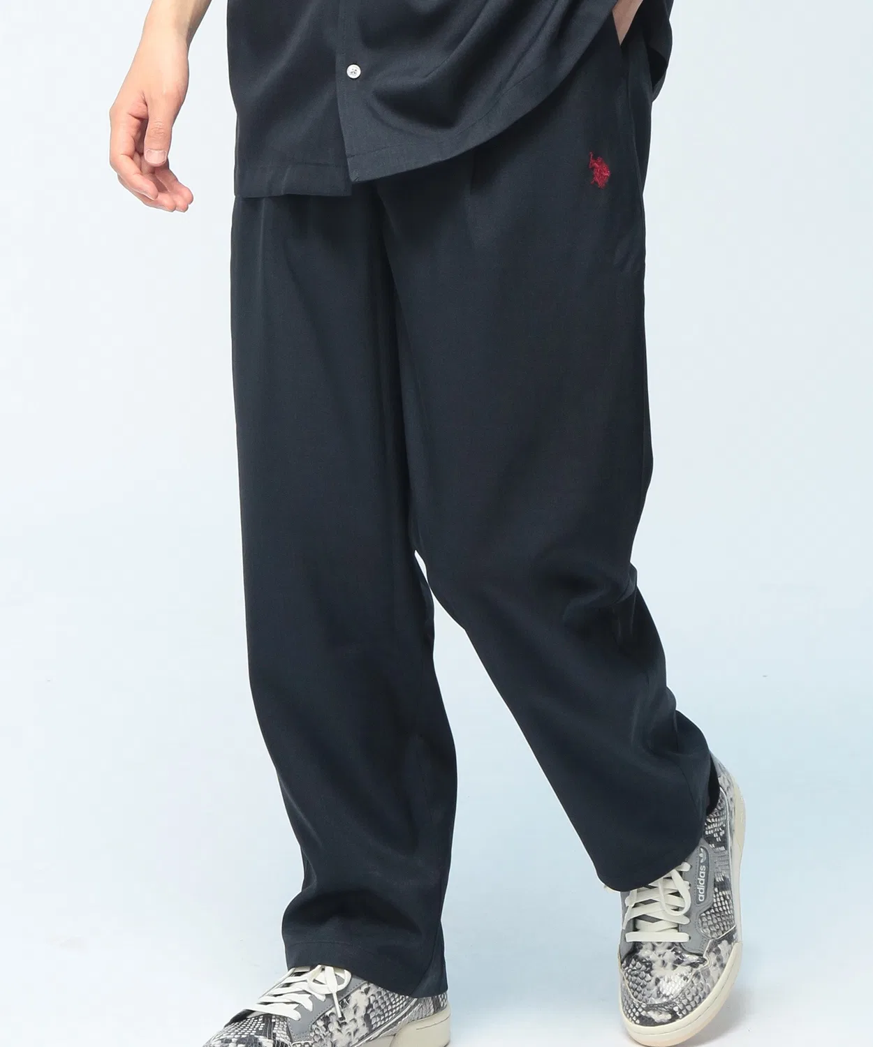 Брюки свободного кроя с принтом, модель PLM62500 U.S. POLO ASSN., Black