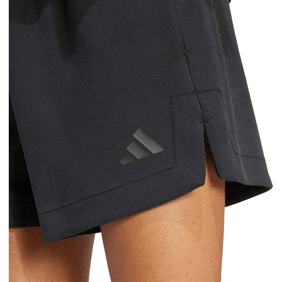 Шорты спортивные с резинкой на талии Soft Lux Adidas, Черный — фото 4