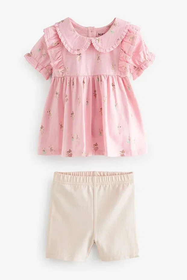 Детский комплект для новорожденных хлопковый Pink Mouse Patterned Next Baby, Pink