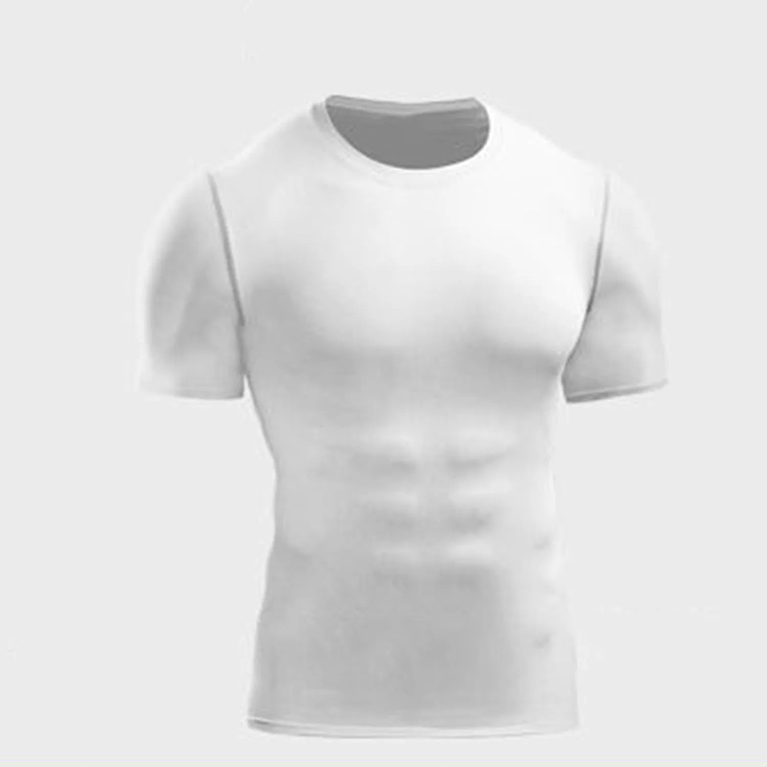 Мужская компрессионная футболка для тренировок Generic, White — фото 2