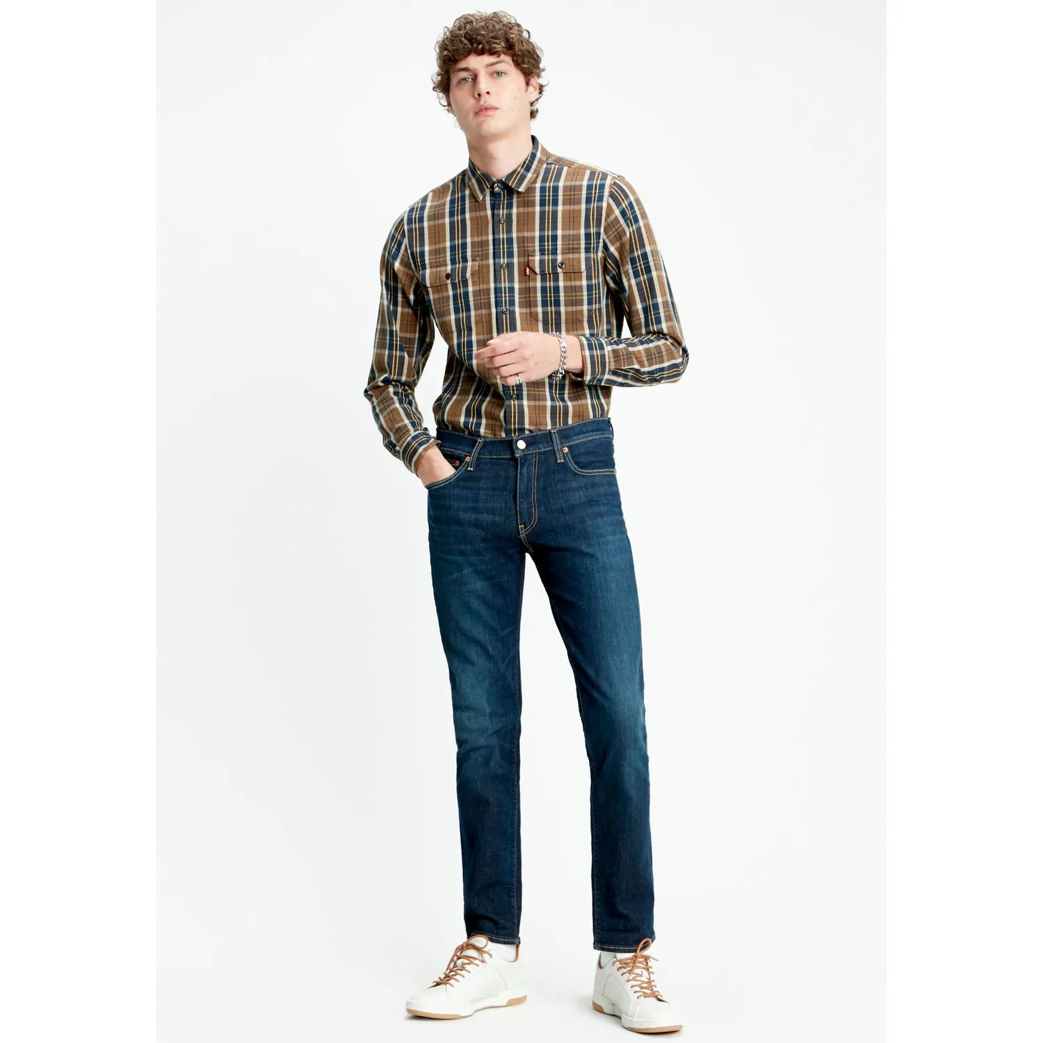Мужские облегающие джинсы с эффектом стрейч Levi's, Blue — фото 4