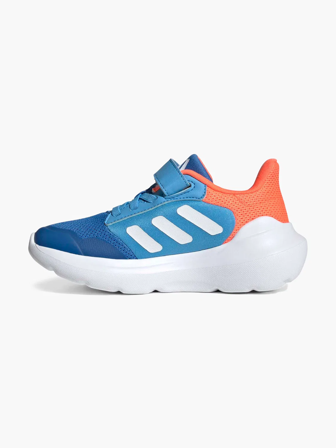 Детские кроссовки с эластичной шнуровкой и липучкой Adidas, синий — фото 3
