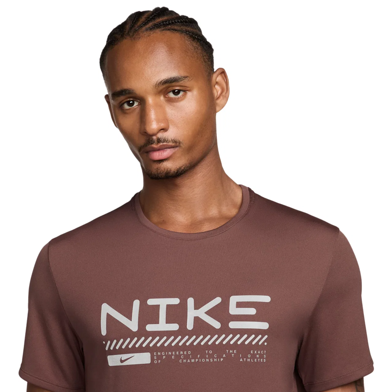Мужская футболка Winter Miler Nike, цвет Maroon/Silver — фото 3