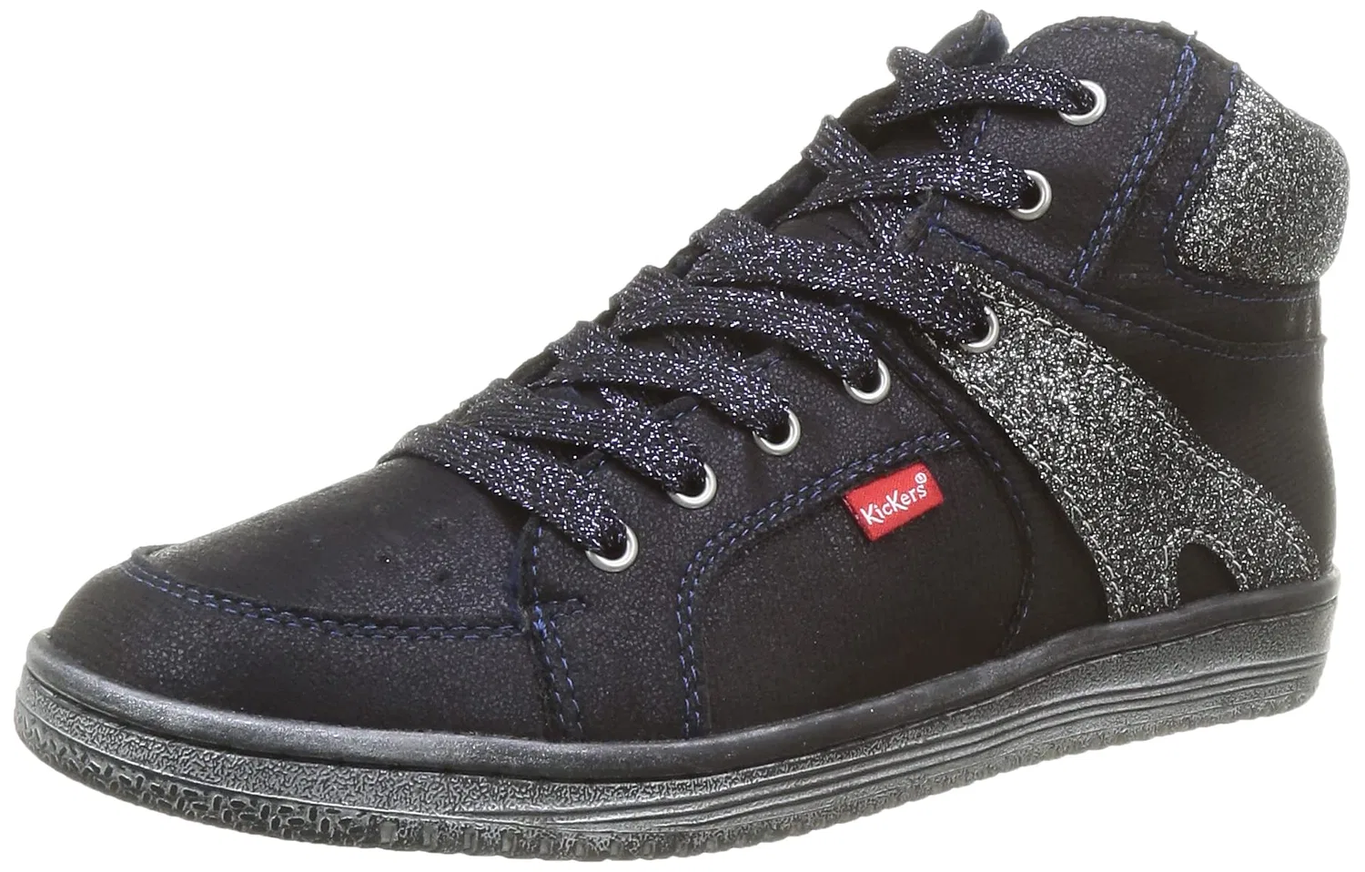 Детские кроссовки для мальчиков с блестящим верхом Lowell Kickers, Bright Silver
