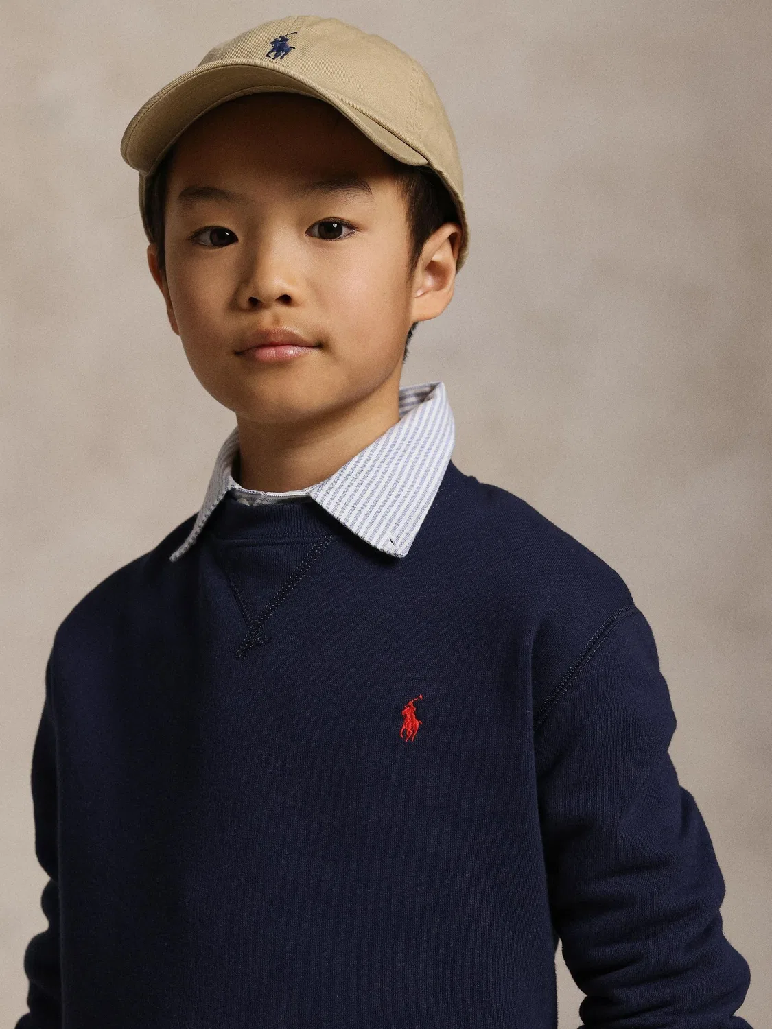 Свитшот с логотипом Jersey Polo Ralph Lauren, синий — фото 3