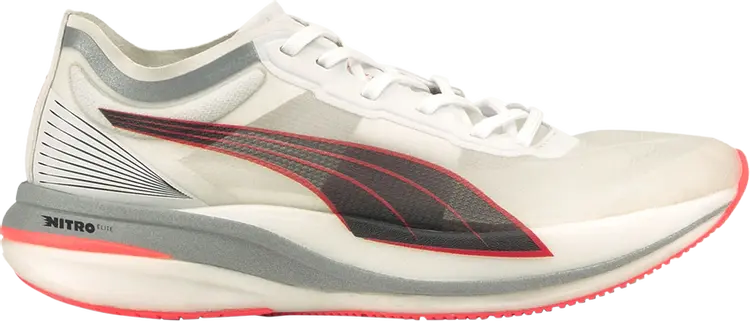 

Кроссовки Puma Deviate Nitro Elite White Lava Blast, белый, Белый;серый, Кроссовки Puma Deviate Nitro Elite White Lava Blast, белый