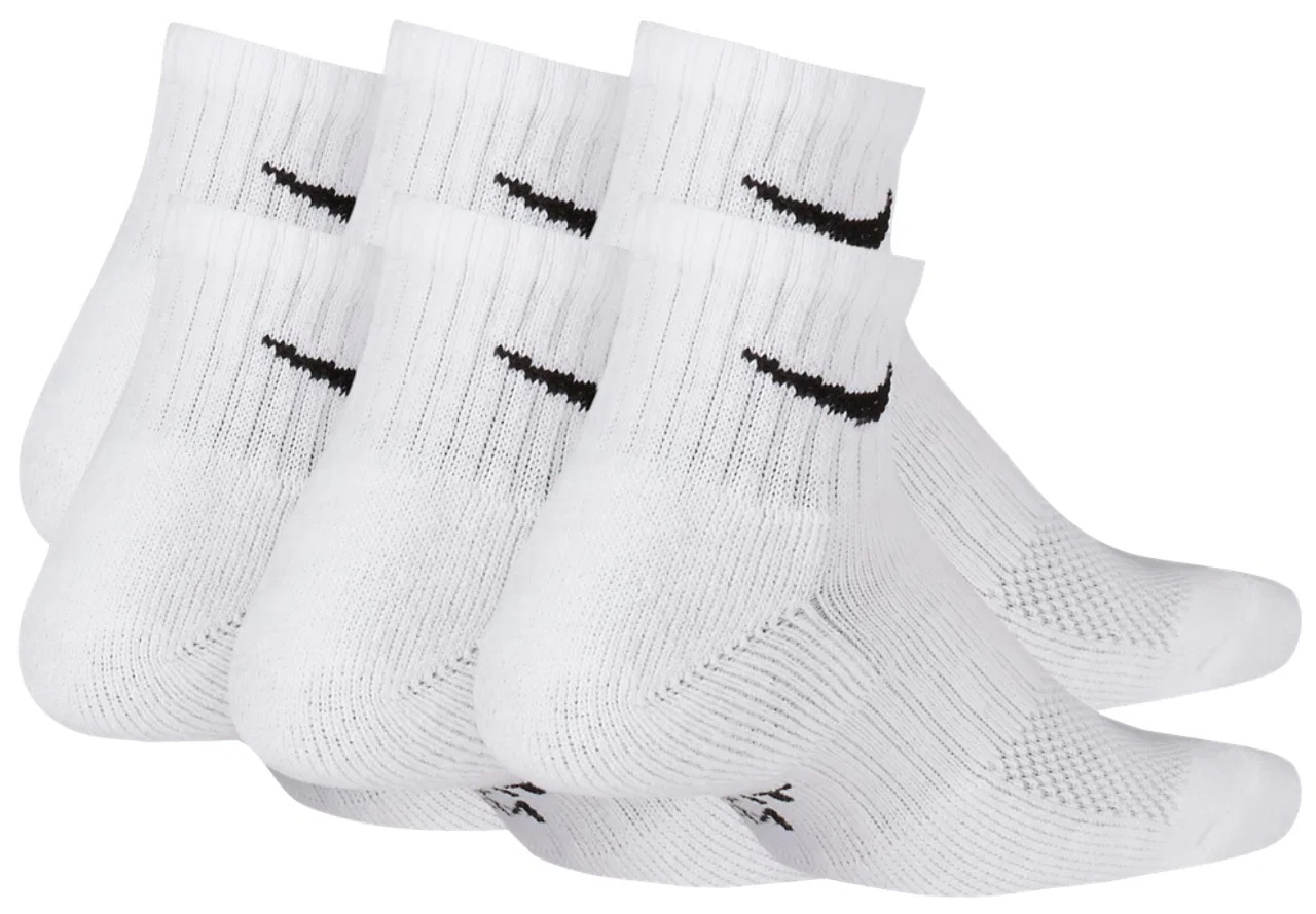 Носки для мальчиков 6 Pack Cushioned Quarter Nike, белый/черный — фото 3