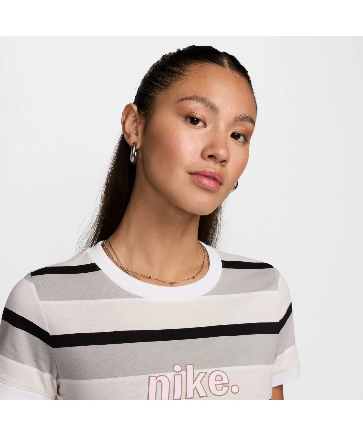 Женская футболка с контрастной отделкой NIKE NSW OPP1, Коричневый — фото 3