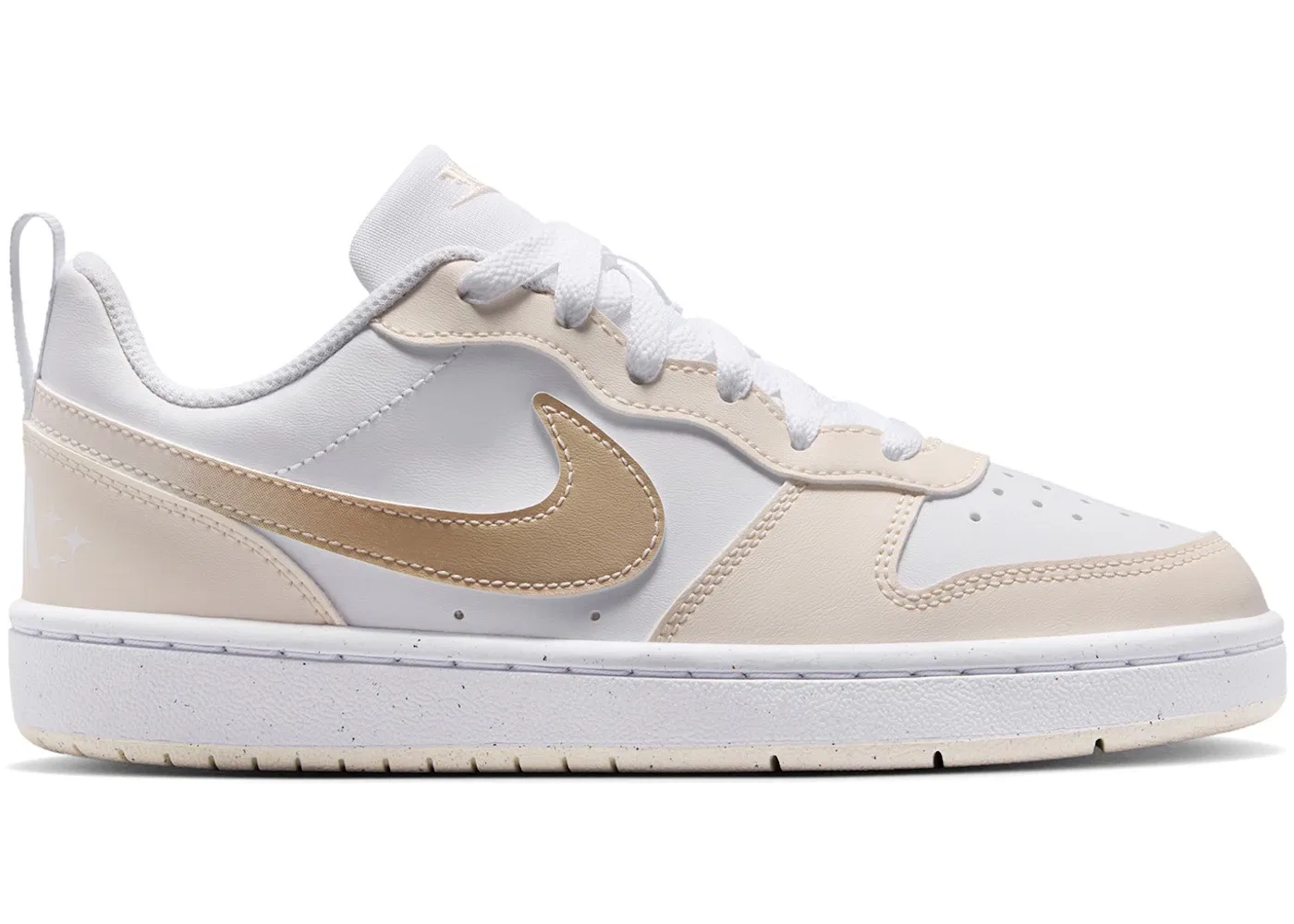 Детские кроссовки Lifestyle Nike Court Borough Low, White/Chalk/White/Shimmer