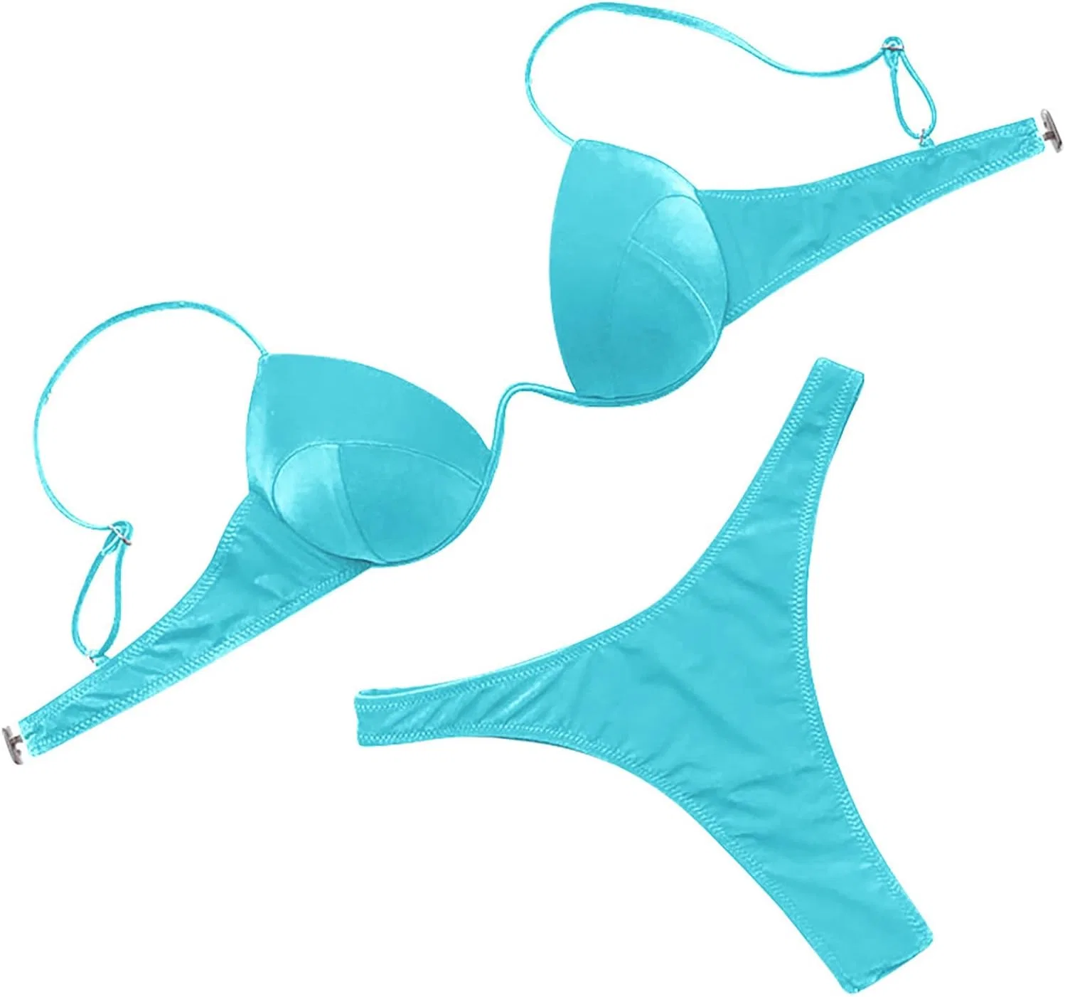 Женский бикини-комплект с underwire и push-up, Light Blue