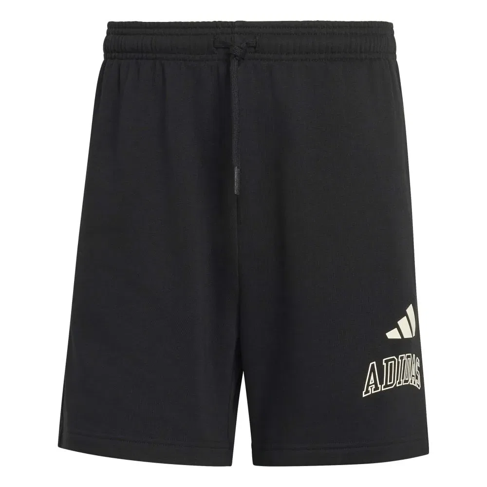 Шорты флисовые Collegiate Fleece Adidas, черный — фото 3