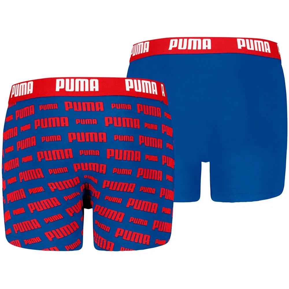 Боксеры Everyday Logo Print комплект 2 шт Puma, синий — фото 2