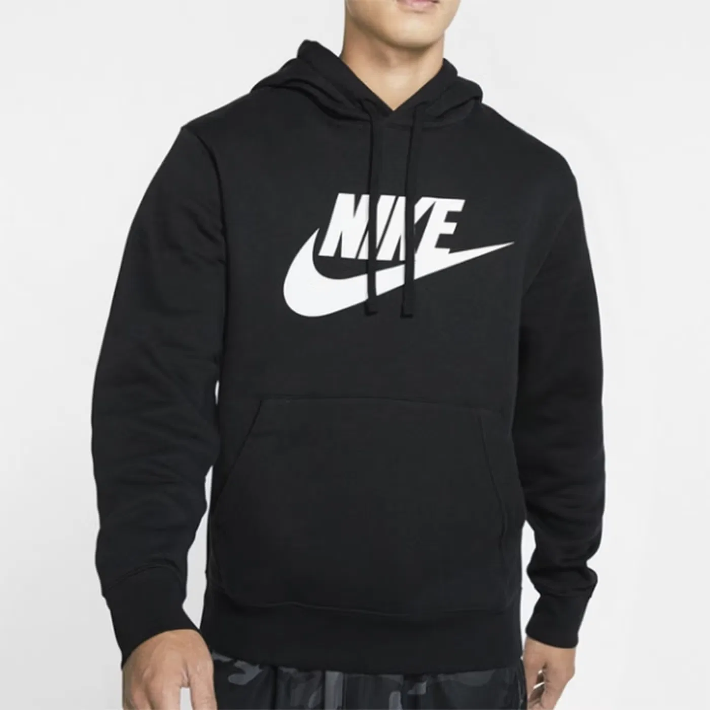 Худи с принтом Nike Club Fleece, черный — фото 3