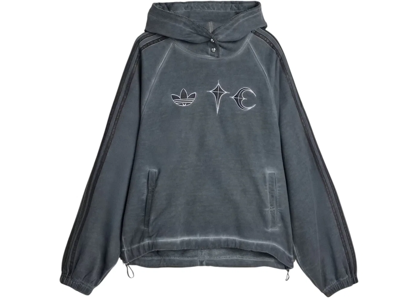 Мужской худи с принтом Thug Club Adidas, Black