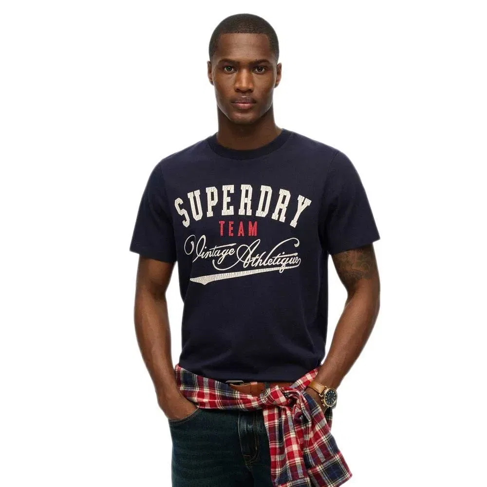 Мужская футболка с коротким рукавом Athletic Relaxed Fit Superdry, Blue