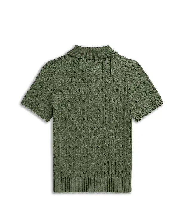 Детский свитер для мальчиков с косами Polo Ralph Lauren, Cargo Green — фото 4