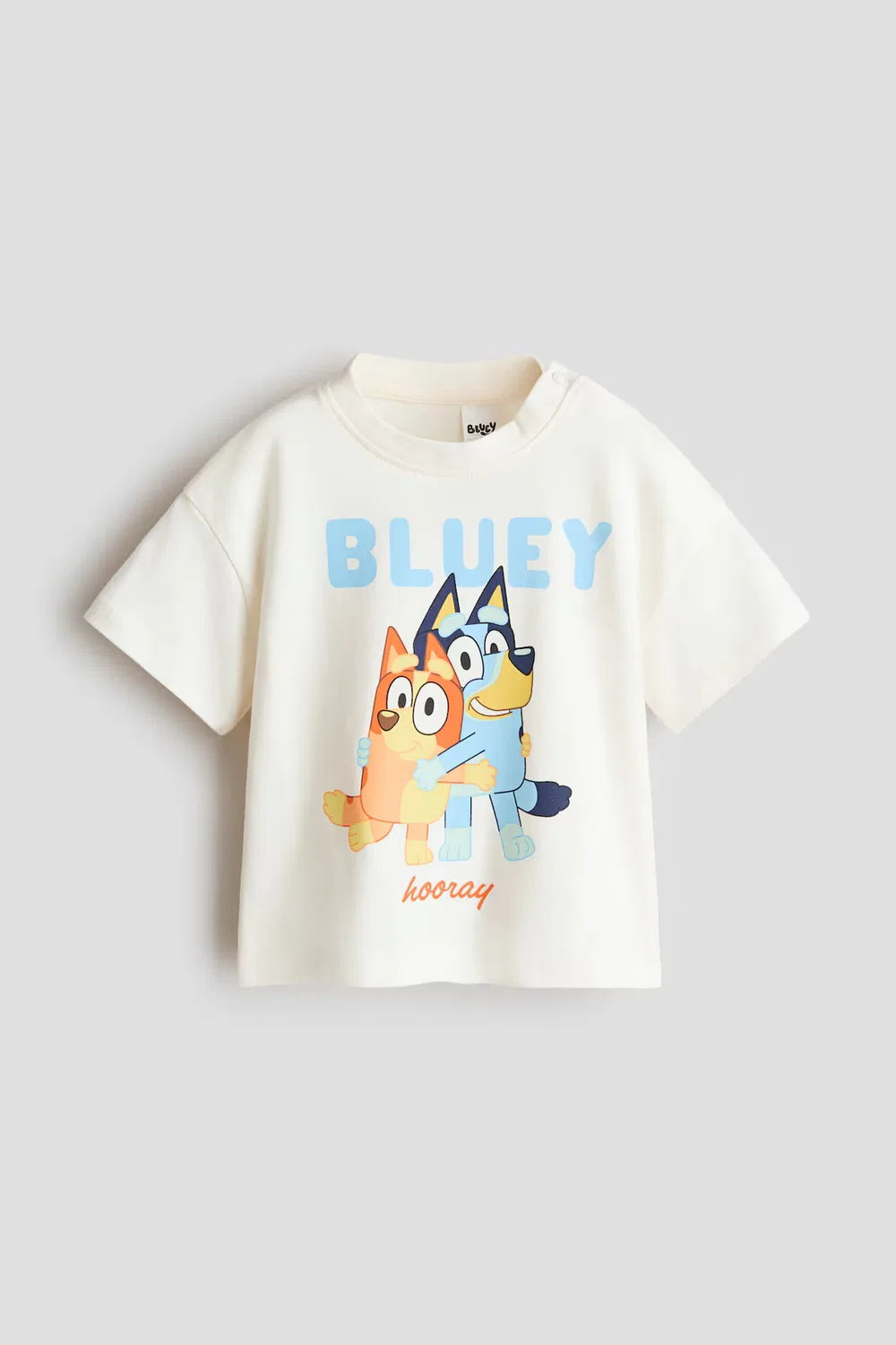 Хлопковая футболка с принтом H&M, Weiß/Bluey