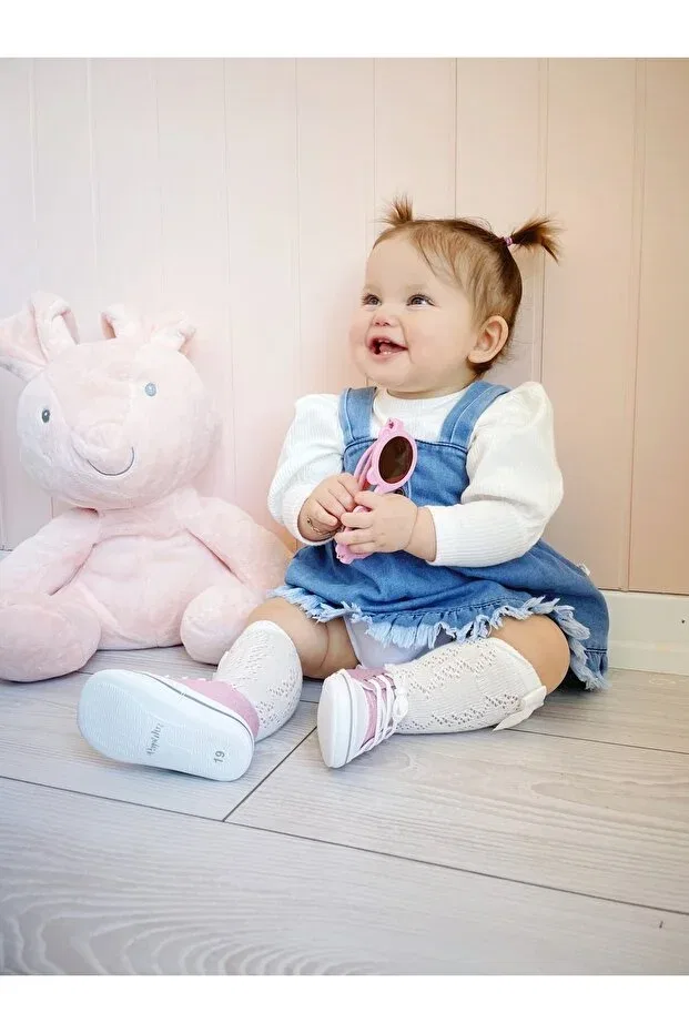 Детское платье-сарафан для девочек джинсовое с кисточками Jammybaby, Blue — фото 4