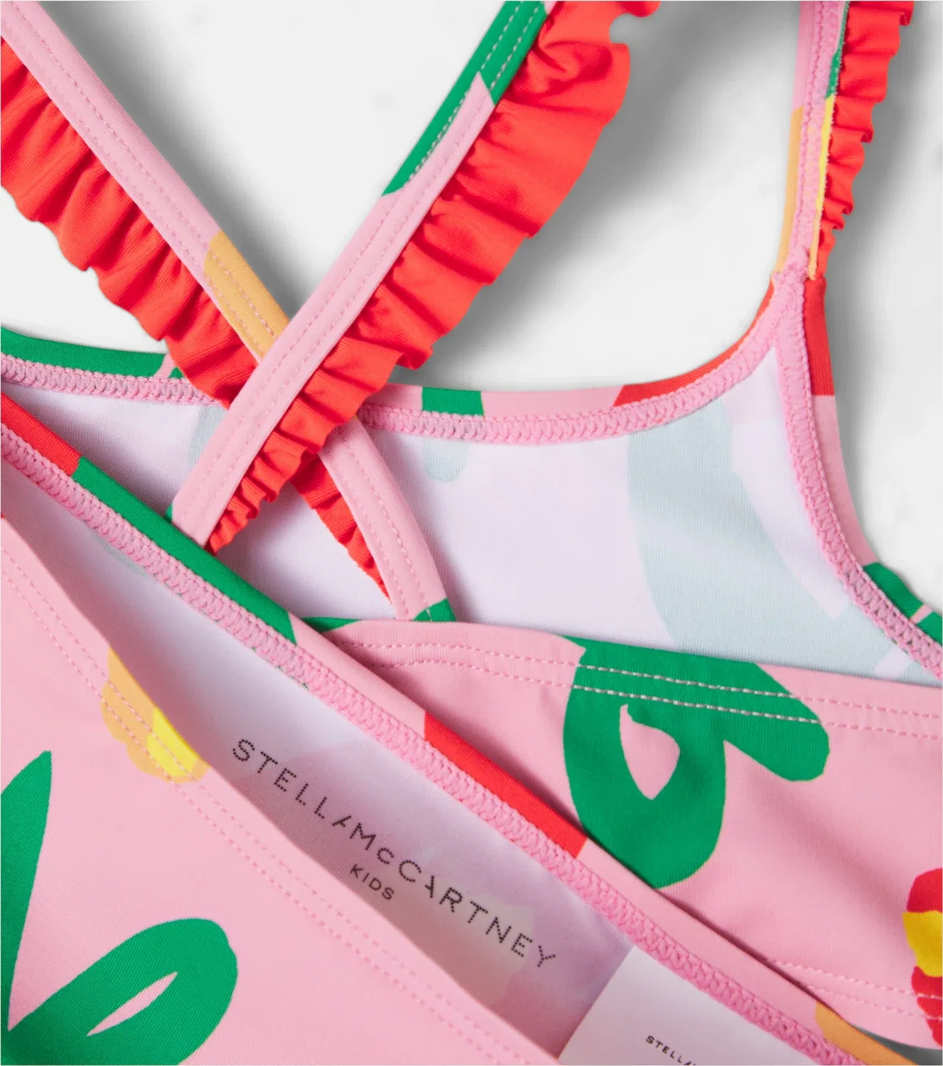 Комплект из двух предметов купальник с цветочным принтом Stella Mccartney Kids, розовый — фото 4