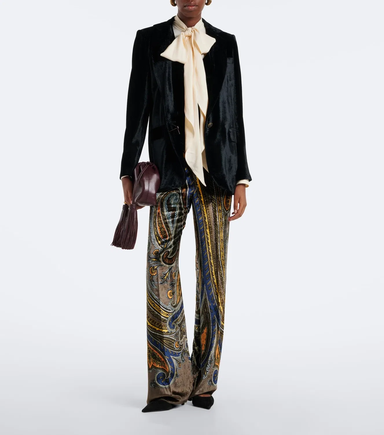 Брюки-клеш с узором пейсли, Etro, мультиколор — фото 2