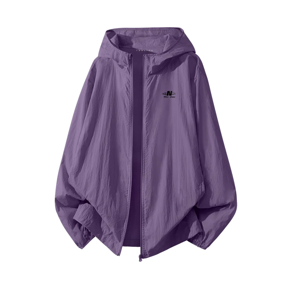 Детская ветровка с принтом Tonlion, Aurora Purple (Tn Gradient Letter Chest Logo)