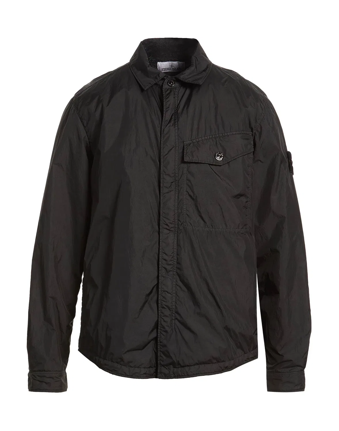 Мужская куртка-overshirt с принтом Stone Island, черный