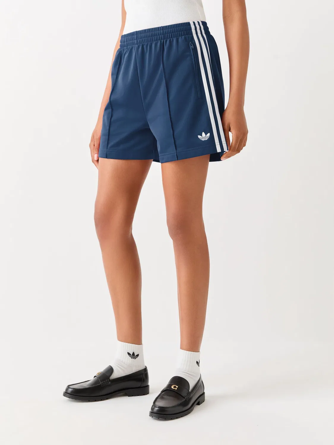 Шорты Firebird, прямые, adidas Originals, темно-синие