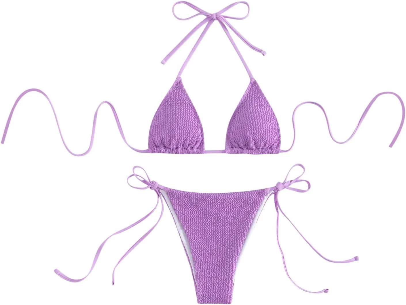 Женский бикини-комплект с бахромой, Purple