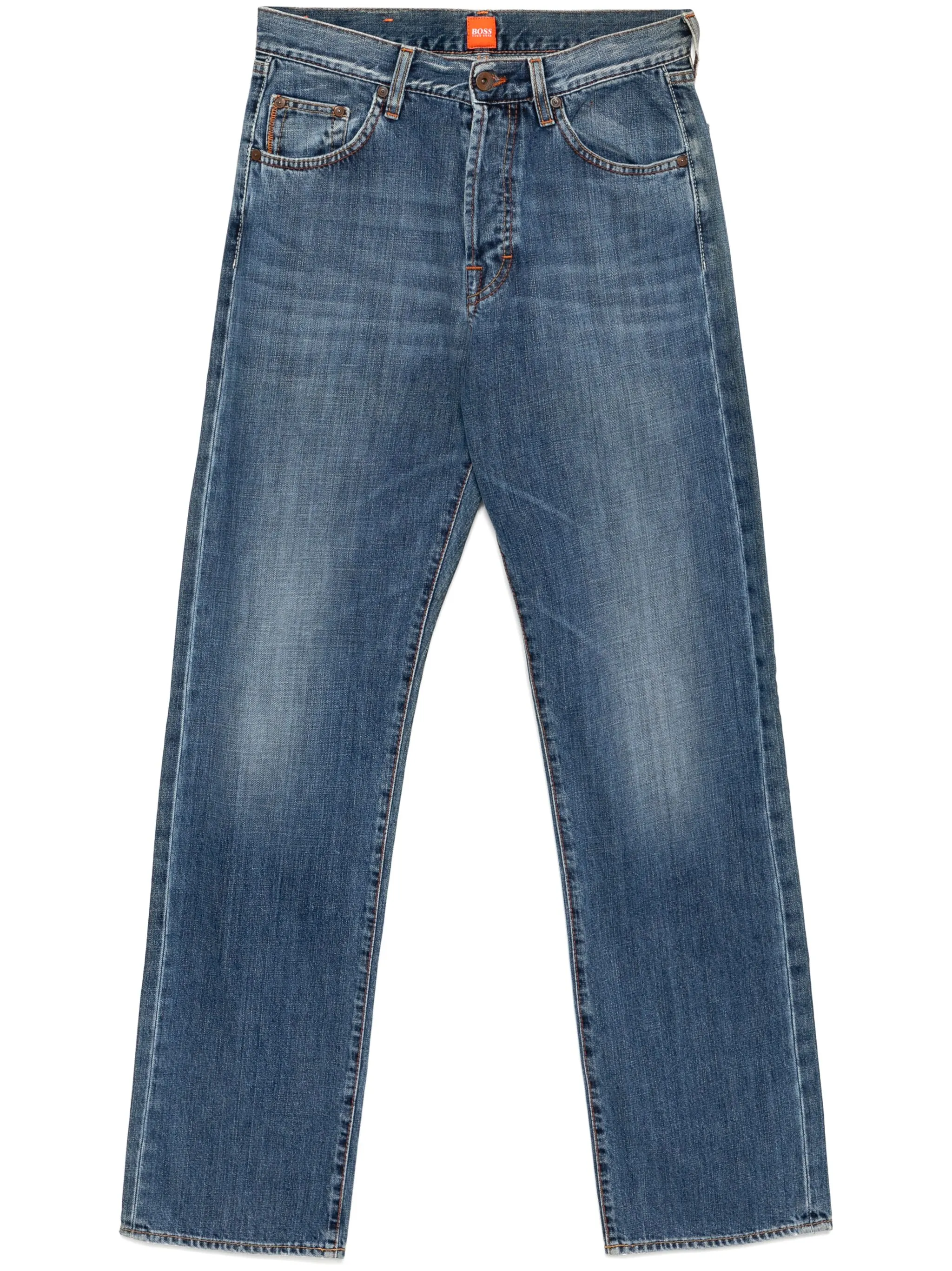 

Джинсы с эффектом потертости Boss, синий