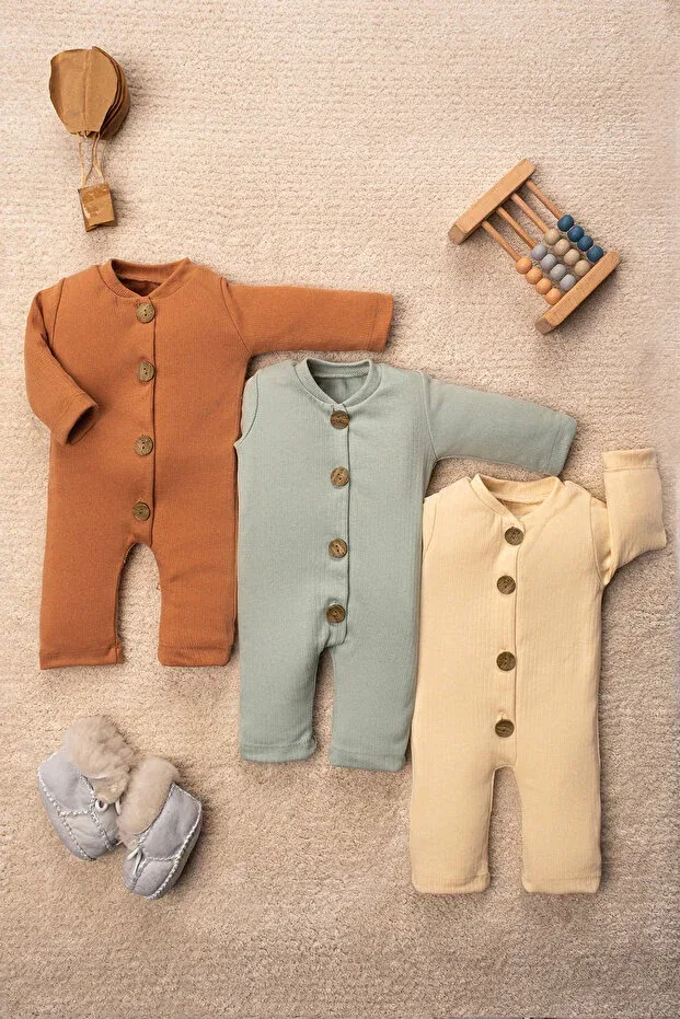 Детский комплект боди-комбинезонов с длинным рукавом Mai Perla, Multicolor