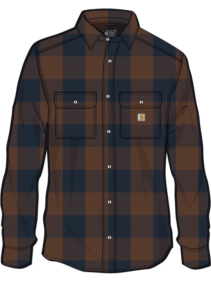 

CARHARTT Рубашка "Long Plaid 107013" красного цвета