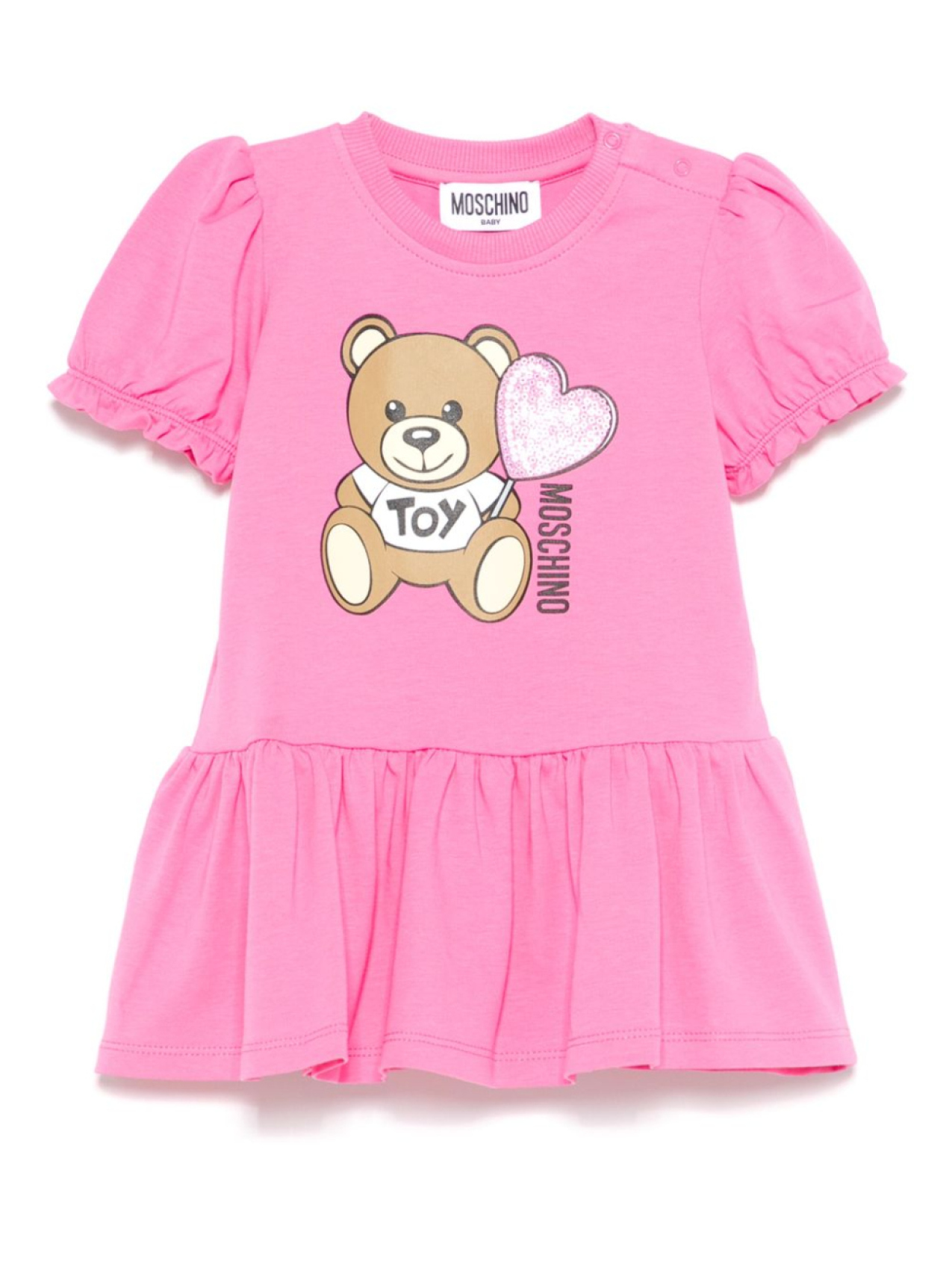 

Платье с принтом Teddy Bear Moschino Kids, розовый