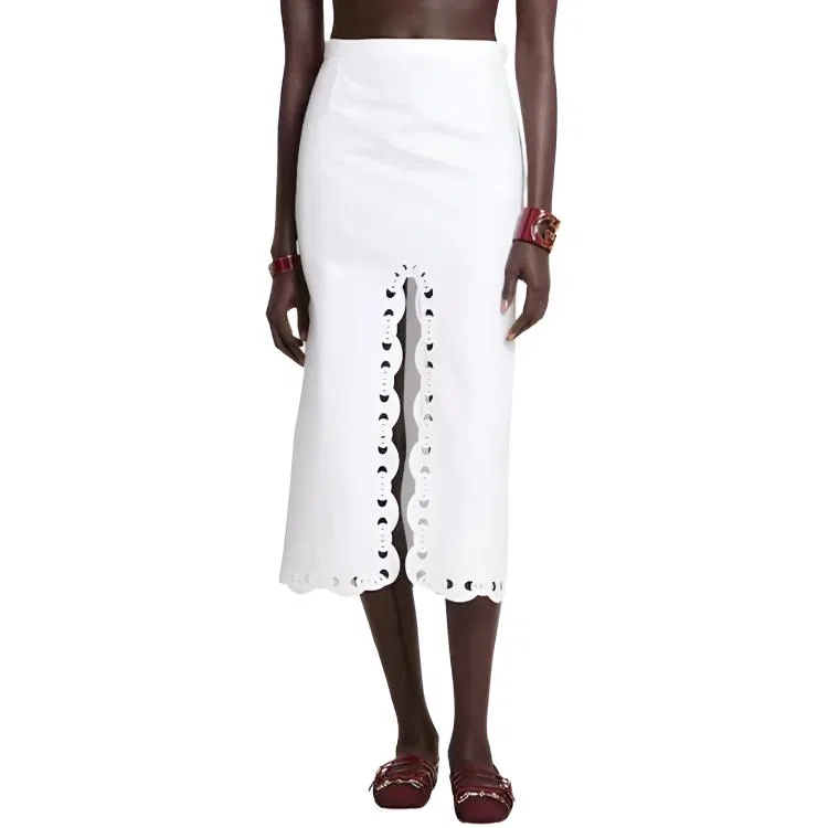 Женская длинная юбка повседневная White GUCCI, Белый — фото 2