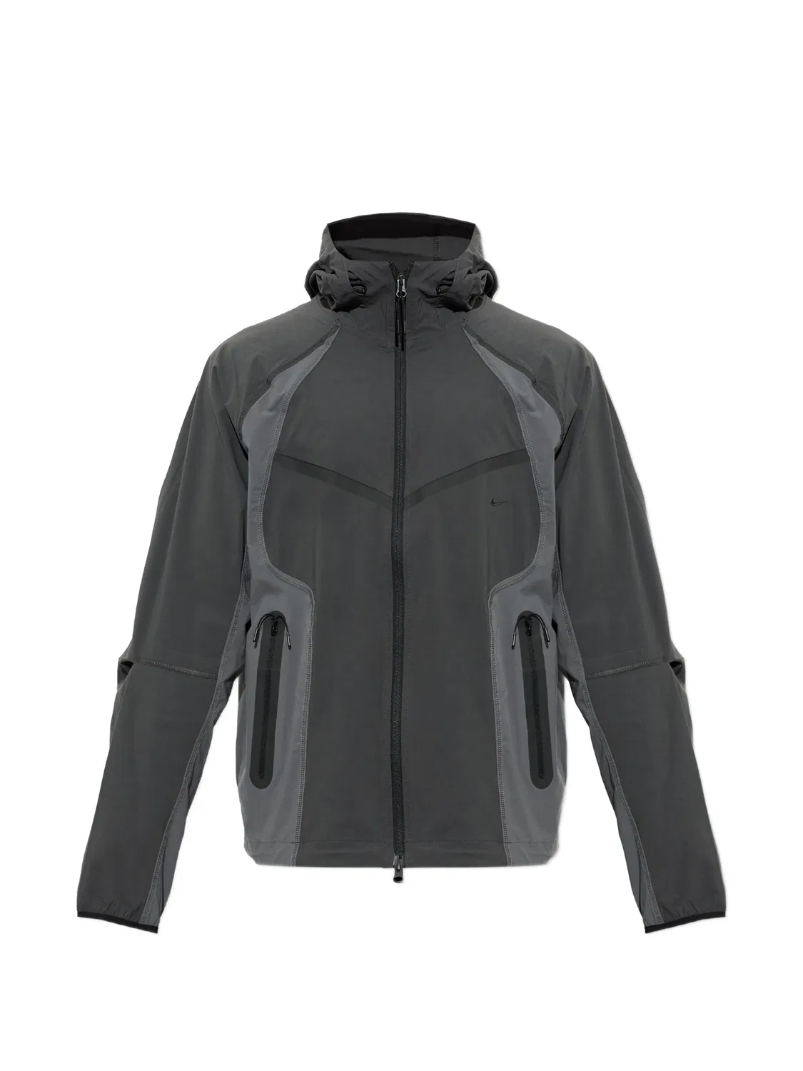Куртка Windrunner Dri-FIT колор-блок серая Nike, серый