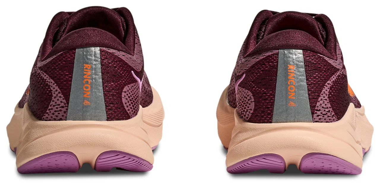Кроссовки для девочек Rincon 4 HOKA, цвет Classic Mauve/Black Cherry — фото 3
