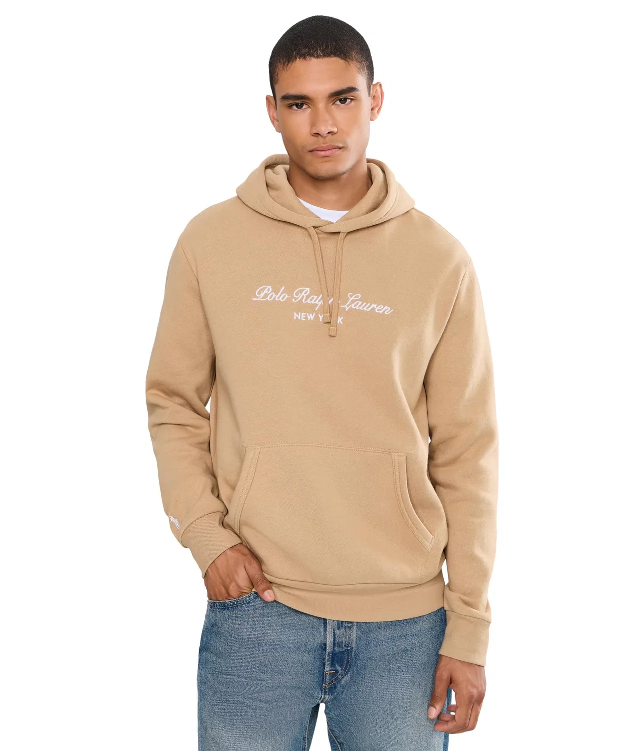 Толстовка с флисовой подкладкой и логотипом Polo Ralph Lauren, Vintage Khaki