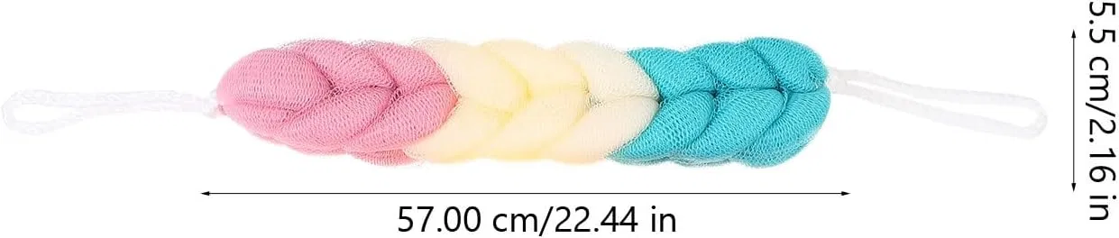Мочалка для душа, Alipis, 3 шт, 57 см, Cyan Beige — фото 2