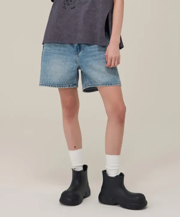 Джинсовые шорты W Quarter, Superdry, светло-синий