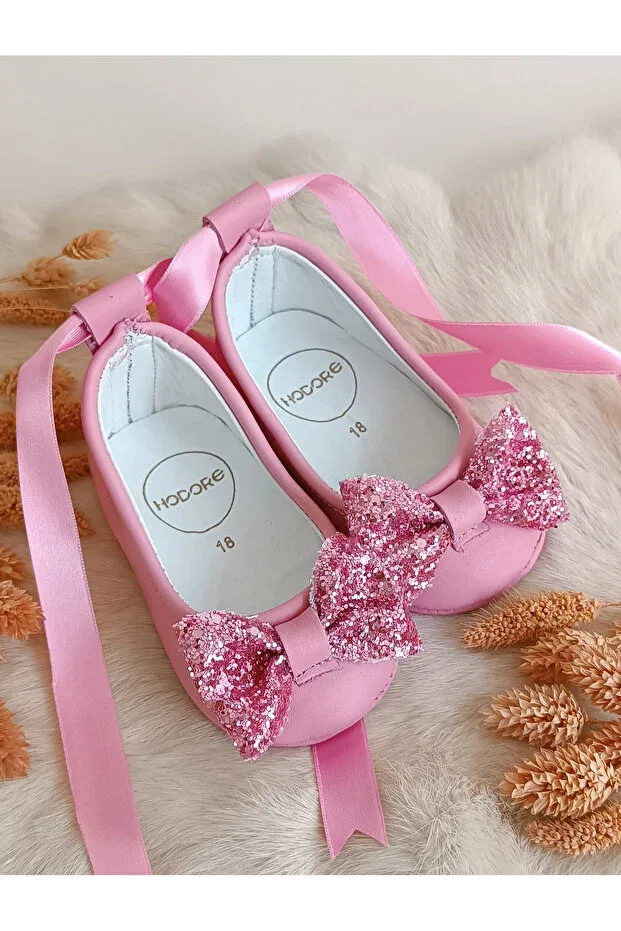 Детские балетки для девочек из кожи Perla Hodore, Pastel Pink