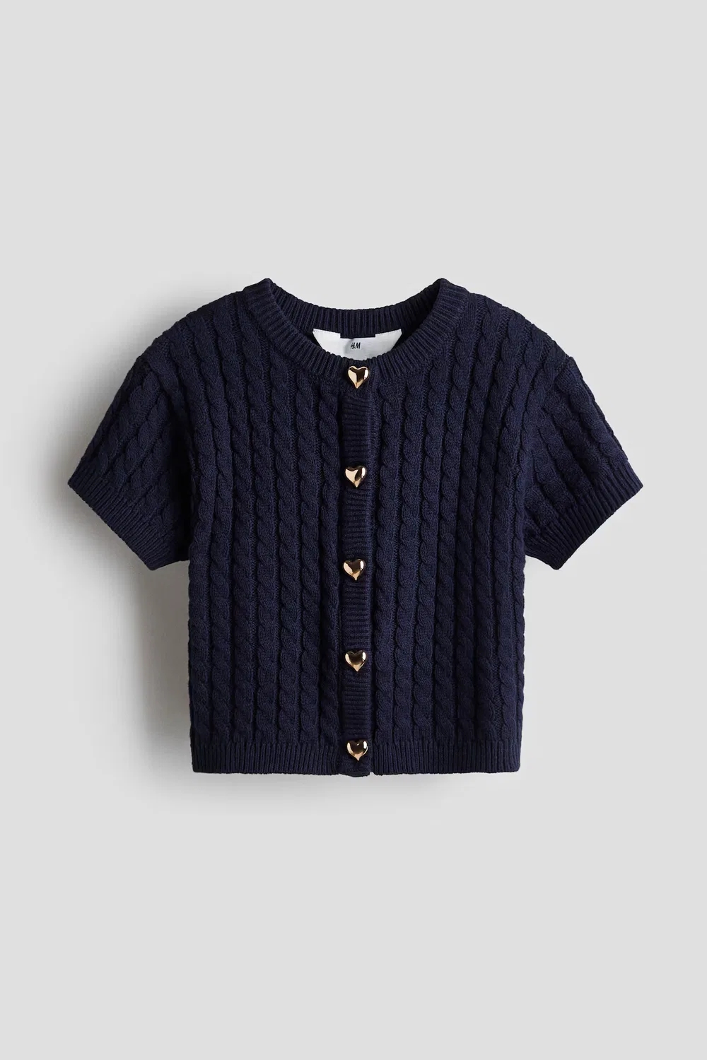 Кардиган с узором «косичка» H&M, Marineblau