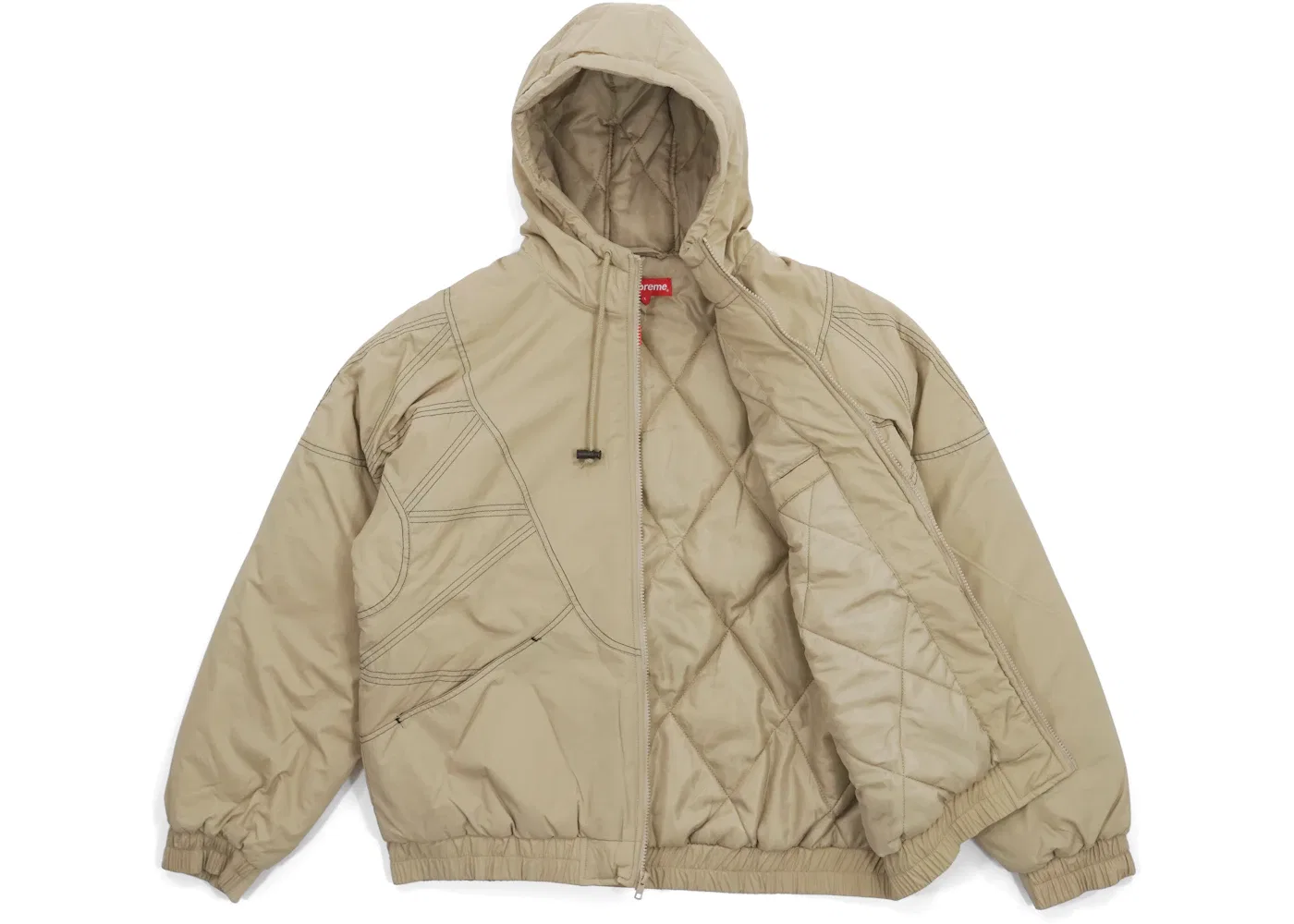 Мужская куртка с принтом Zig Zag Stitch Supreme, Tan — фото 2