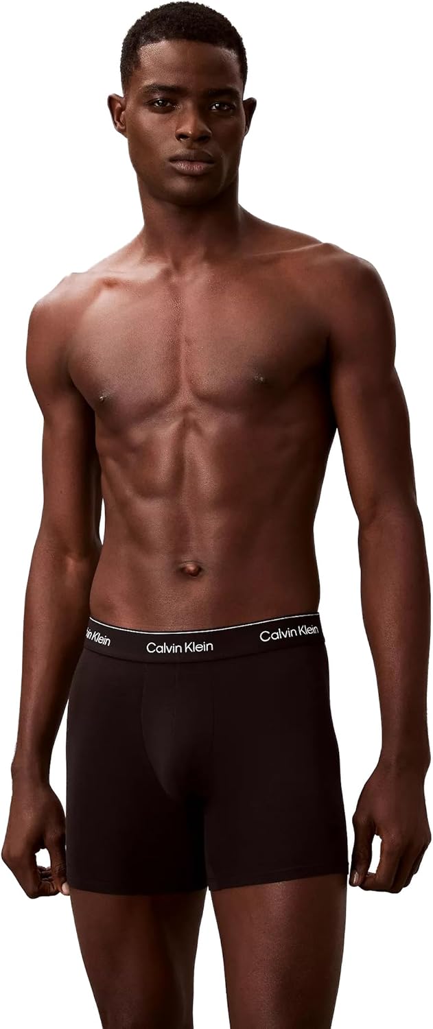 Комплект из 3 пар трусов-боксеров Calvin Klein Icon Men's, хлопковый стрейч, Black/Adrenaline Rush/Sleet — фото 4