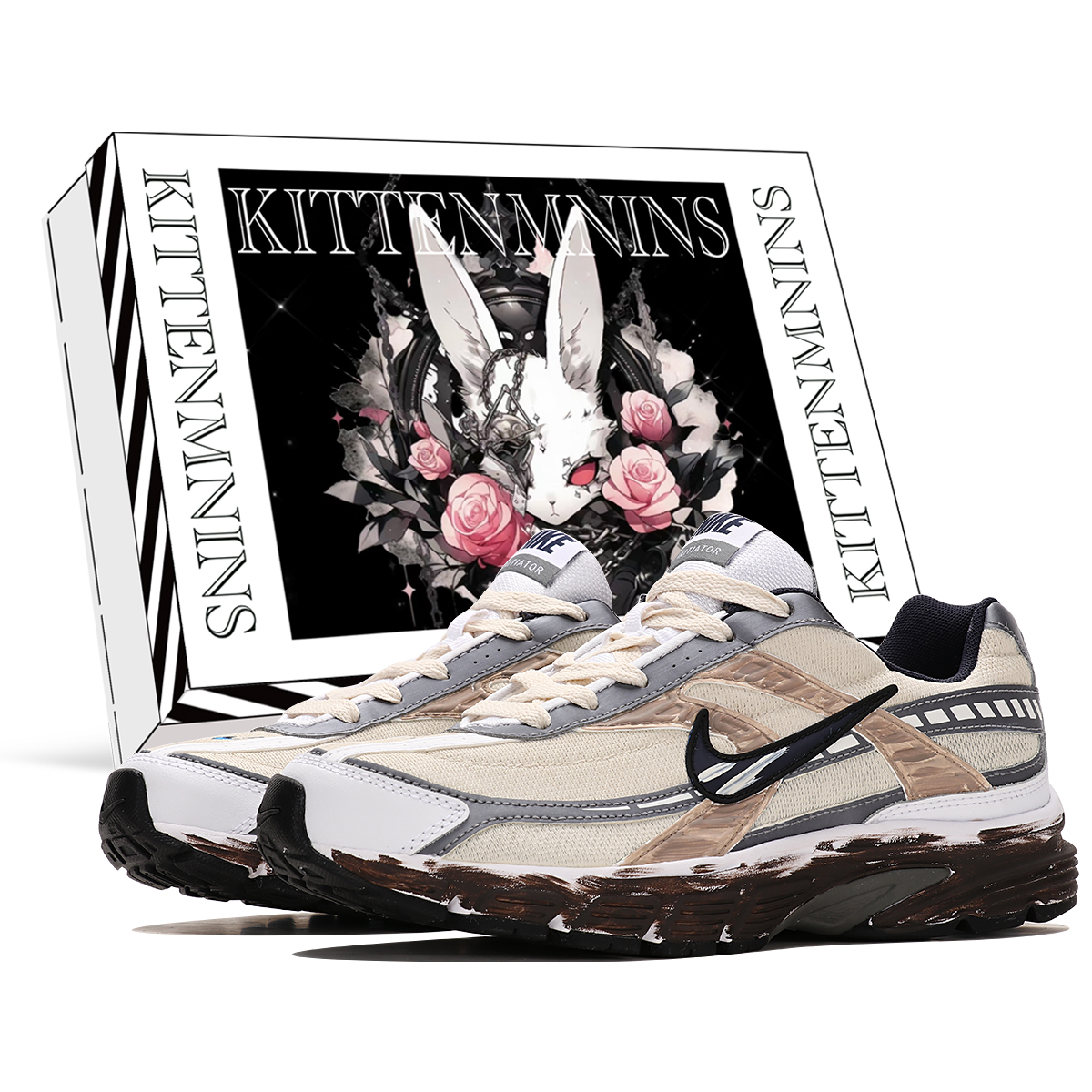 

Кроссовки для бега Initiator Cushioning Low Top, мужские, цвета экрю Nike, Ecru