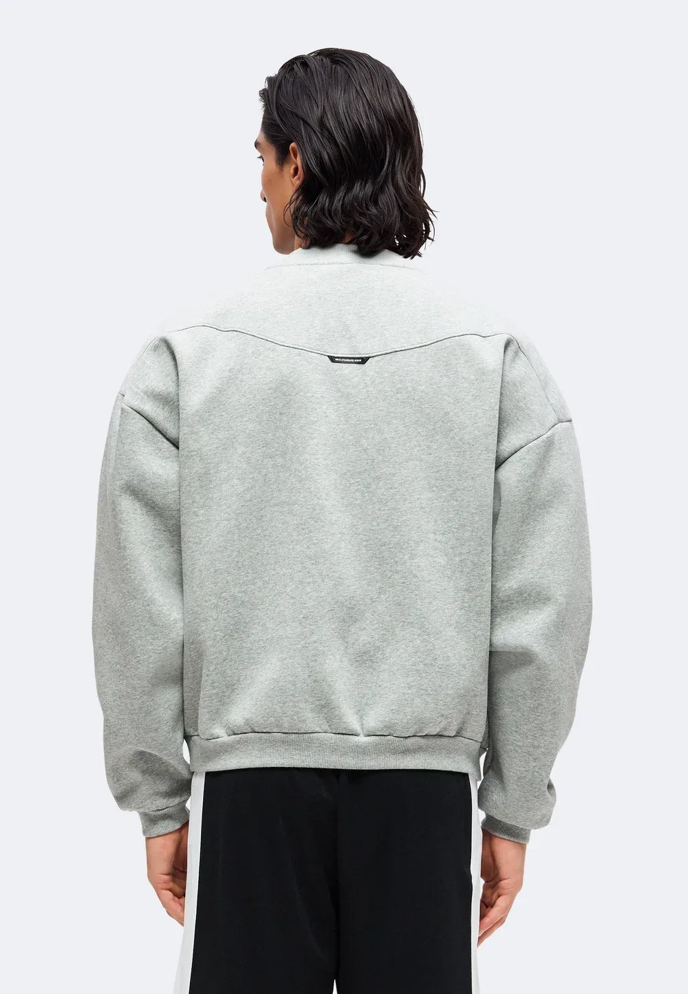 Свитшот Crew Nike Performance, Dark Grey Heather/Black — фото 3